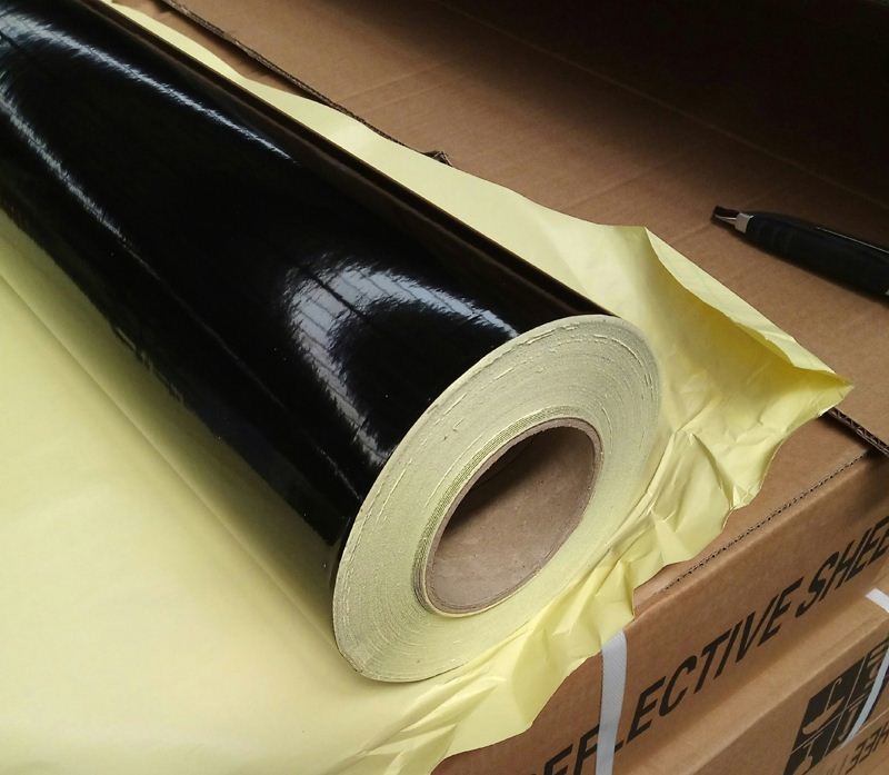 Printable Black Reflective Vinyl Roll , Dustproof Diamond Grade Reflective Vinyl